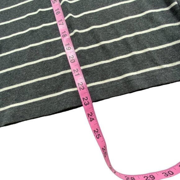 RALPH LAUREN Women Tee Size L Gray Long Sleeve Sport Striped Purple Horse 79-13 - Picture 9 of 11